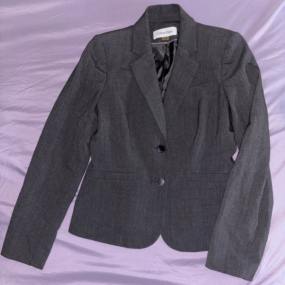 Calvin Klein Women's Charcoal Blazer